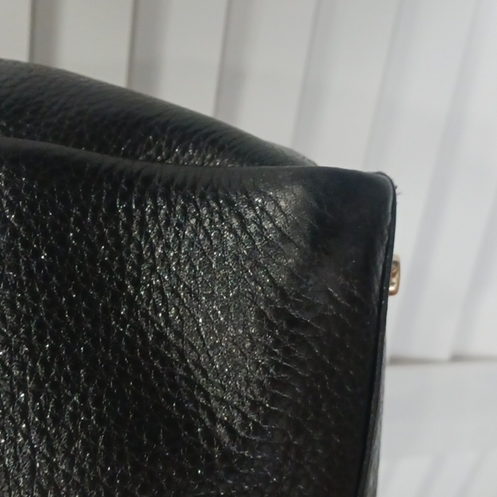 Kate Spade NY Emerson Pebbped Black Leather W/ Gold Chain Shoulder Bag - Picture 4 of 15